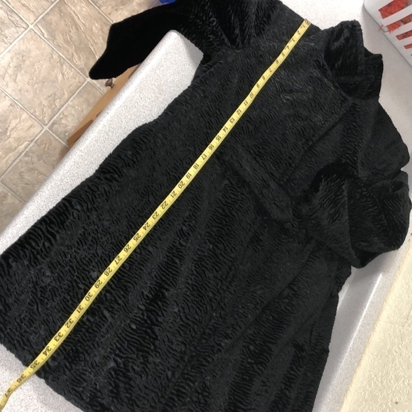 Black Rivet Chenille Winter Dress Coat - Picture 14 of 14